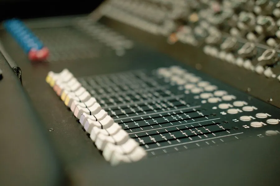 Near-field monitors at the console listening position